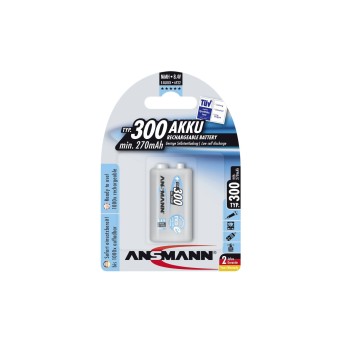 1 Ansmann maxE NiMH Akku 300 9V-Block 270 mAh 5035453 