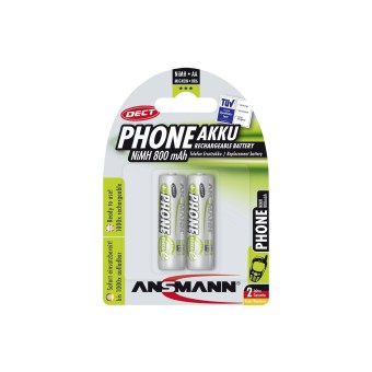 1x2 Ansmann maxE NiMH Akku Mignon AA 800 mAh DECT PHONE 