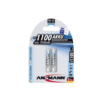 1x2 Ansmann NiMH Akku 1100 Micro AAA 1050 mAh 