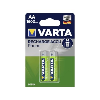 1x2 Varta Akku Professional Accu NiMH 1600 mAh AA Phone Power 