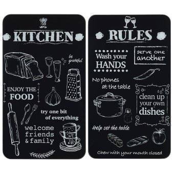 Maximex Abdeckplatten Universl KITCHEN RULES, 2er Set, für alle Herdarten 