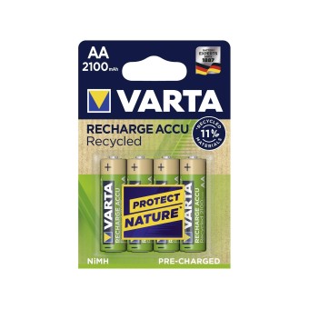 Akku 1x4 Varta RECHARGE ACCU Recycled 2100 mAH AA Mignon NiMH 