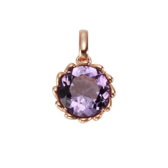 Orolino Anhänger 585 Rosé-Gold mit echtem Amethyst 11mm 