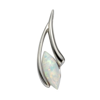 Anhänger 925/- Sterling Silber rhodiniert Opal 