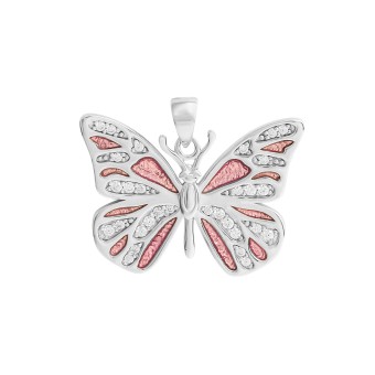 Anhänger 925/- Sterling Silber rhodiniert Schmetterling 