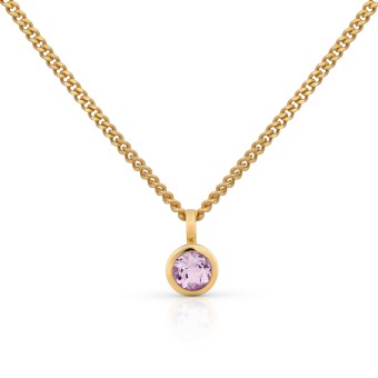 Orolino Anhänger mit Kette 585 Gold Amethyst 5mm 