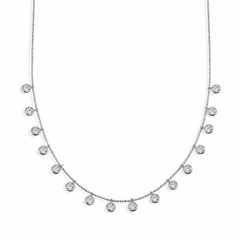 dKeniz Anhänger mit Kette 925/- Sterling Silber funkelnde Halskette 