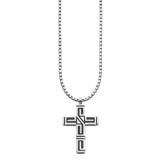 Anhänger mit Kette 925/- Sterling Silber rhodiniert Kreuz 