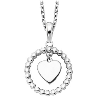 Julie Julsen Anhänger mit Kette 925/- Sterling Silber rhodiniert  Moving Heart 