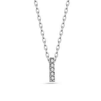 dKeniz Anhänger mit Kette Buchstabe I 925/- Sterling Silber 