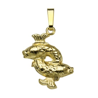 Anhänger Sternzeichen Fische 585/- Gelbgold glanz 