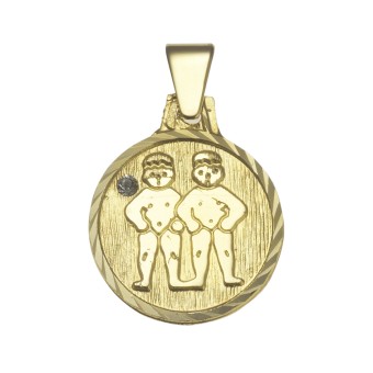 Anhänger Sternzeichen Zwillinge 333/- Gelbgold 