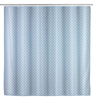 Wenko Anti-Schimmel Duschvorhang Cristal, Textil (Polyester), 180 x 200 cm, waschbar 