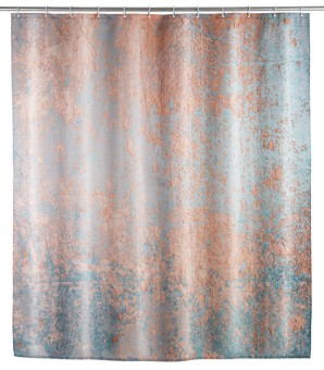 Wenko Anti-Schimmel Duschvorhang Mod. Agate, Textil (Polyester), 180 x 200 cm, wasserabweisend, waschbar 