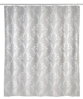 Wenko Anti-Schimmel Duschvorhang Mod. Baroque, Textil (Polyester), 180 x 200 cm, waschbar 