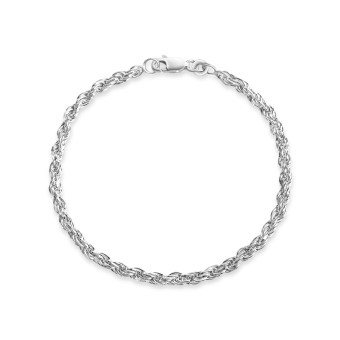 Armband 925/- Sterling Silber Kordel 19 cm 