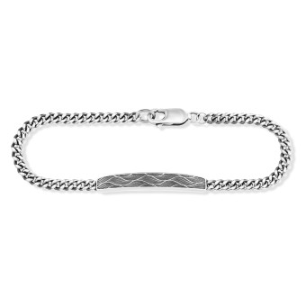 CAI Armband 925/- Sterling Silber oxidiert Wellen 19cm 