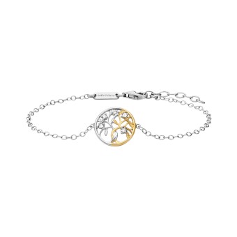 Julie Julsen Armband 925/- Sterling Silber rhodiniert teils vergoldet Liebesbaum Zirkonia 