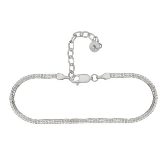 CAI Armband 925/- Sterling Silber rhodiniert zweireihige Venezianer Kette 