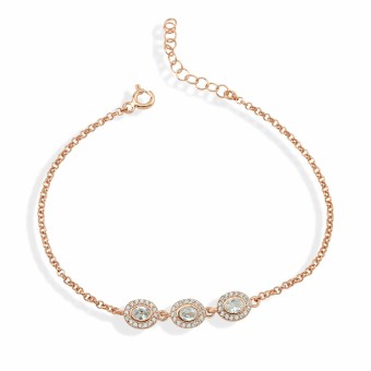 dKeniz Armband 925/- Sterling Silber rosévergoldet Pure Elegance 