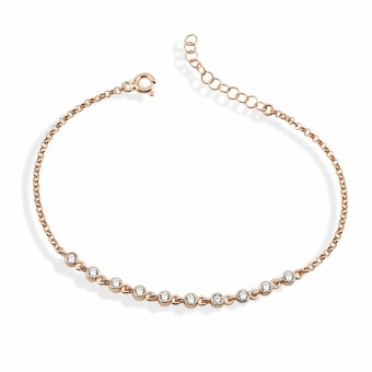 dKeniz Armband 925/- Sterling Silber rosévergoldet Tennisarmband 