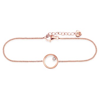 CAI Armband 925 Sterling Silber rosé vergoldet Zirkonia Kreis 