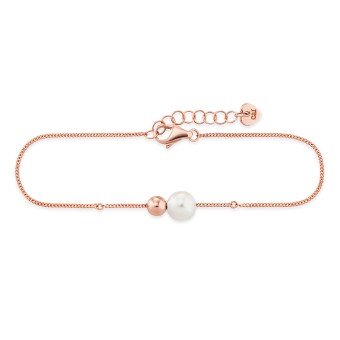 CAI Armband 925/- Sterling Silber rotvergoldet Perle 