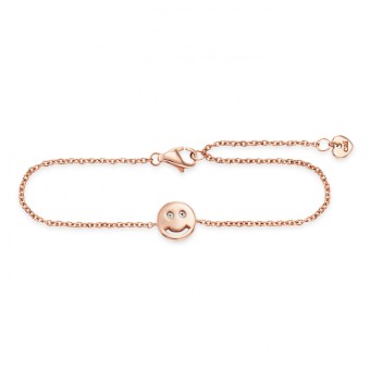 CAI Armband 925/- Sterling Silber rotvergoldet Zirkonia Smile 