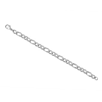 Armband 925/- Sterling Silber weiß  Armband Figarokette 23 cm 