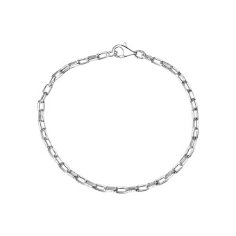 Armband 925/- Sterling Silber weiß Gliederarmband 21 cm 