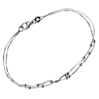 Armband 925/- Sterling Silber zweireihig 