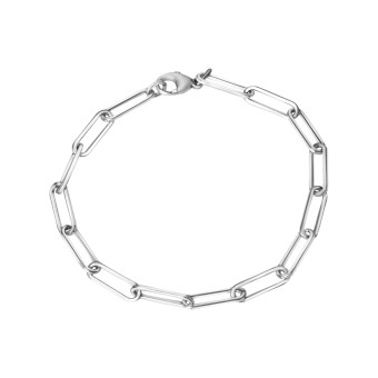 Armband 925/- Sterlingsilber  Gliederarmband glanz rhodiniert 21 cm 