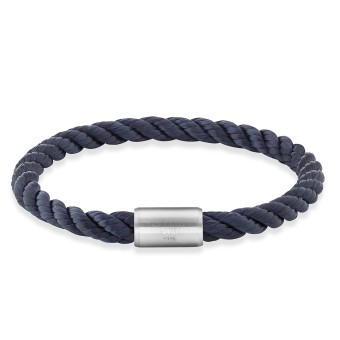 Armband Edelstahl Textilband Navy blau 20cm 