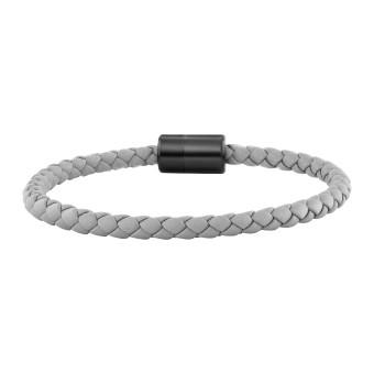 CAI Armband Leder olivenblattgegerbt  grau schwarz 