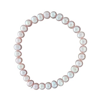 Armband Süßwasserzuchtperlen pink 6mm 