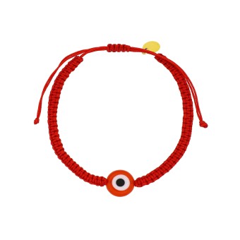 Armband Textil rot mit 1 Element Auge 