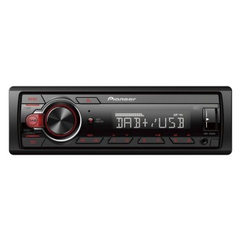 Pioneer Autoradio MVH-130DABAN mit DAB Antenne 