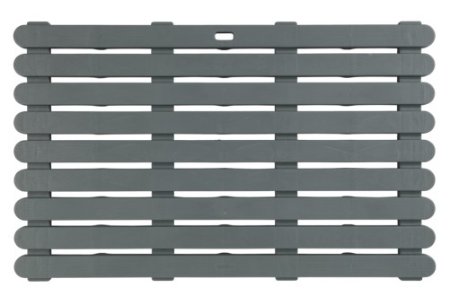 Wenko Badematte Indoor & Outdoor Grau, 50 x 80 cm, mit rutschhemmender Struktur 