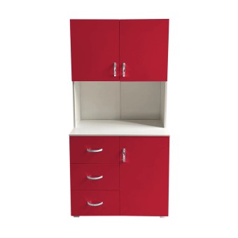 HTI-Living Badschrank Rot Weiß 