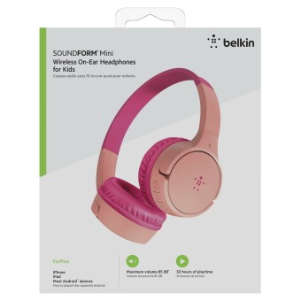 Belkin On-Ear kabellos Soundform Mini-On-Ear Kinder Kopfhörer pink AUD002btPK 