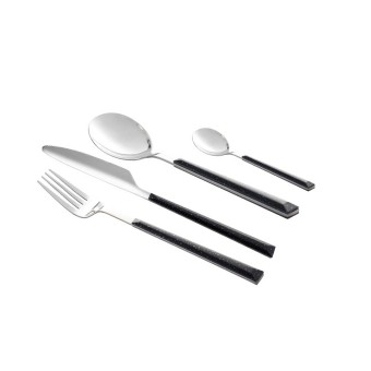 Neuetischkultur Besteck-Set 24-teilig Marble Black 