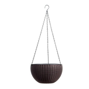 HTI-Living Blumenampel Nessa Rattanoptik Braun 