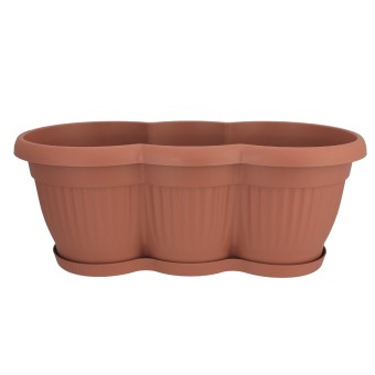 HTI-Living Blumenkasten Kreta 17cm x 40cm x 19cm Terracotta