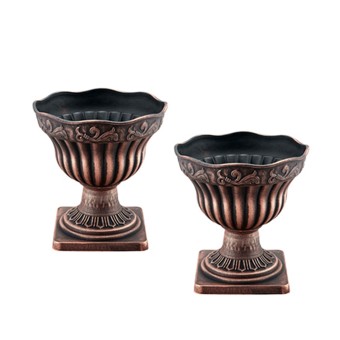 HTI-Living Blumentopf 2er Set Nessa Bronze 