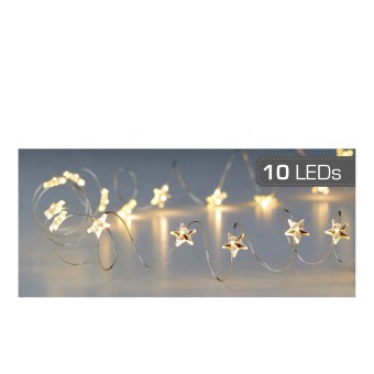 Cepewa LED Lichterkette 10 LED Stern 
