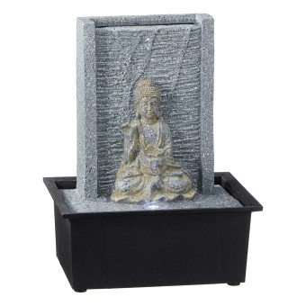 Cepewa LED Zimmerbrunnen mit Buddhafigur 