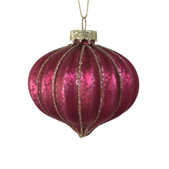 HTI-Living Christbaumschmuck Zapfen Rot mit Glitzer 