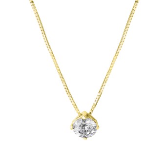 Collier 375/- Gelbgold Zirkonia 