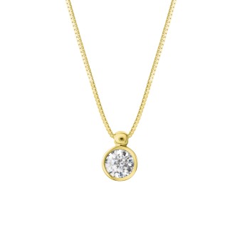 Collier 375/- Gelbgold Zirkonia 