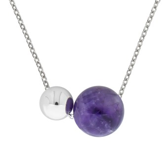 Collier 925 Silber Amethyst 